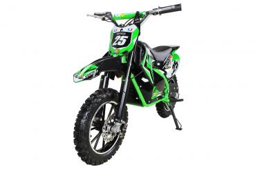 Kinder Mini Elektro Crossbike "Gepard" 500 Watt verstärkte Gabel 36Volt Grün - Elektro Auto Elektroauto Kinderauto